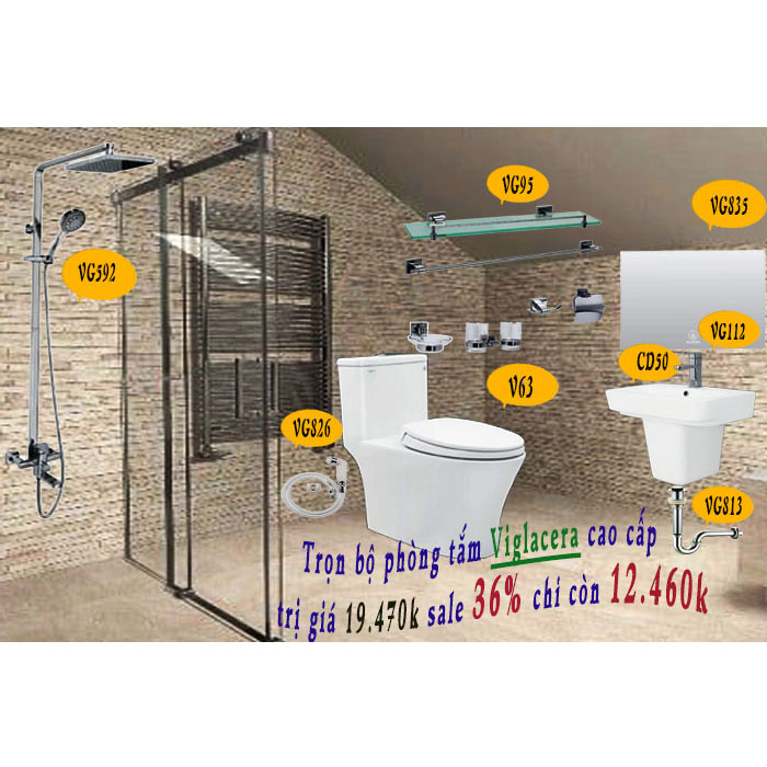 Combo 4 (Bộ phòng tắm Viglacera cao cấp)