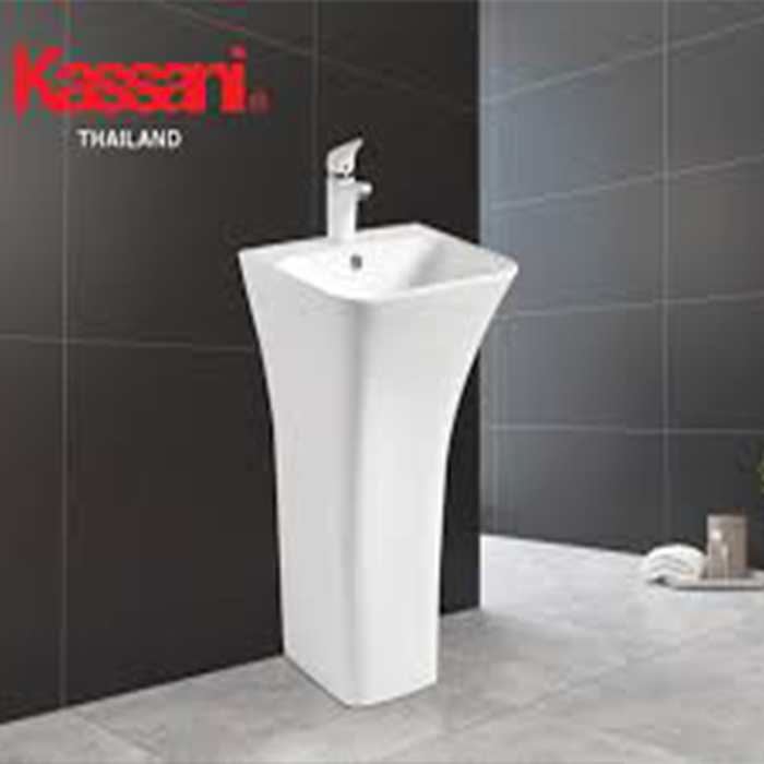 Lavabo Kassani chân đứng nguyên khối 317