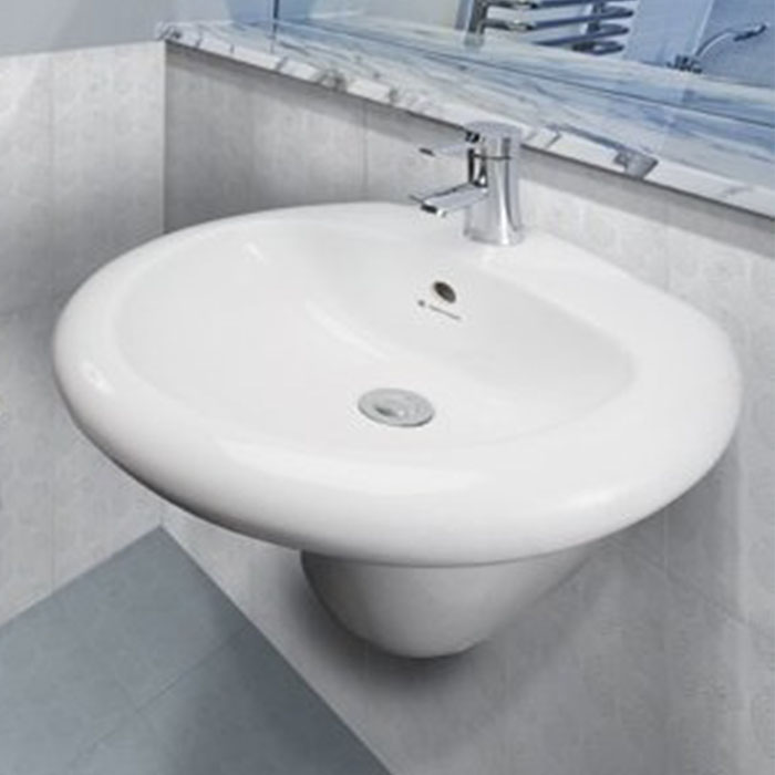 Lavabo Thiên Thanh chân treo LT63L1T+PT6300T